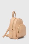 Шкіряний рюкзак Coccinelle жіночий колір бежевий малий однотонний
