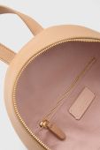 Шкіряний рюкзак Coccinelle жіночий колір бежевий малий однотонний