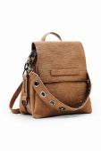 Рюкзак Desigual 23WAKP04 ACCESSORIES PU BACKPACK MINI жіночий колір коричневий малий з принтом