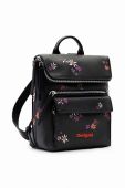 Рюкзак Desigual 23WAKP09 ACCESSORIES PU BACKPACK MINI жіночий колір чорний малий з принтом