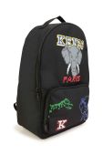 Дитячий рюкзак Kenzo Kids колір чорний великий з принтом