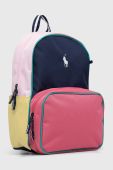 Дитячий рюкзак Polo Ralph Lauren колір рожевий великий візерунок