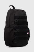 Рюкзак Tommy Jeans чоловічий колір чорний великий з аплікацією