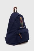 Бавовняний рюкзак Polo Ralph Lauren колір синій великий з аплікацією