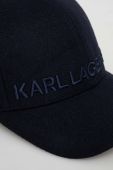 Кепка Karl Lagerfeld колір синій з аплікацією