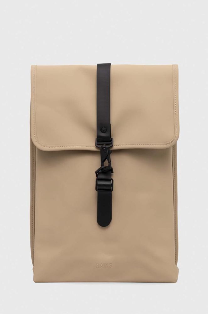 Рюкзак Rains 13500 Backpacks колір бежевий великий однотонний