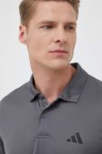 Поло для тренувань adidas Performance Train Essentials колір сірий однотонне