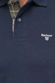 Бавовняне поло Barbour колір синій однотонний