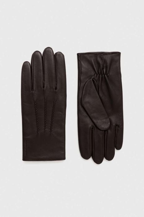 Шкіряні рукавички Tiger Of Sweden чоловічі колір коричневий