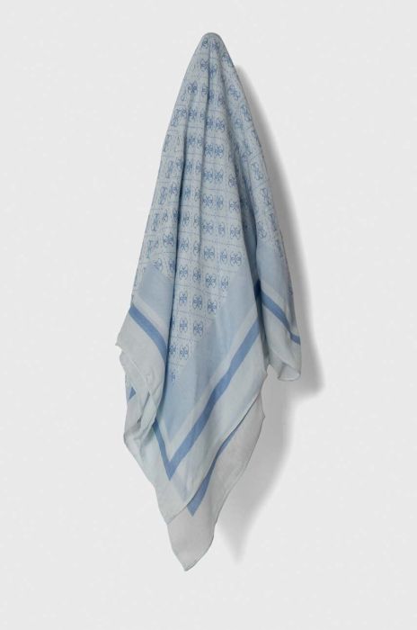 Хустка Guess жіноча візерунок колір блакитний