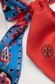 Шарф Tory Burch жіночий візерунок колір блакитний