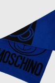 Вовняний шарф Moschino візерунок колір блакитний