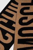 Шарф з домішкою вовни Moschino колір бежевий візерунок (3409756)