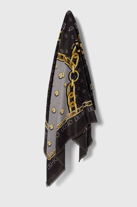 Шарф Liu Jo жіночий колір чорний візерунок (3504360)
