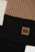 Шарф з домішкою вовни UGG однотонний колір барвистий