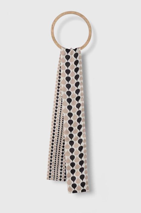 Хустка Sisley жіноча колір бежевий візерунок (3438323)