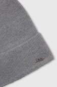 Шерстяна шапка і шарф BOSS колір сірий