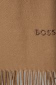 Вовняний шарф BOSS колір бежевий однотонний (3486417)
