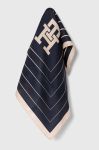 Шовкова хустка на шию Tommy Hilfiger колір синій візерунок (3474377)