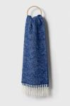 Шарф з домішкою вовни United Colors of Benetton візерунок колір блакитний (3625765)