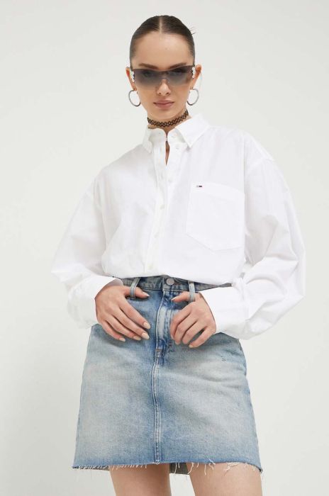 Джинсова спідниця Tommy Jeans mini пряма колір блакитний (3366286)