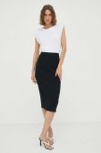 Спідниця Samsoe Samsoe колір чорний midi олівець