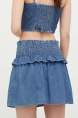 Джинсова спідниця Dkny mini розкльошена колір блакитний