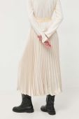Спідниця Weekend Max Mara колір бежевий midi розкльошена