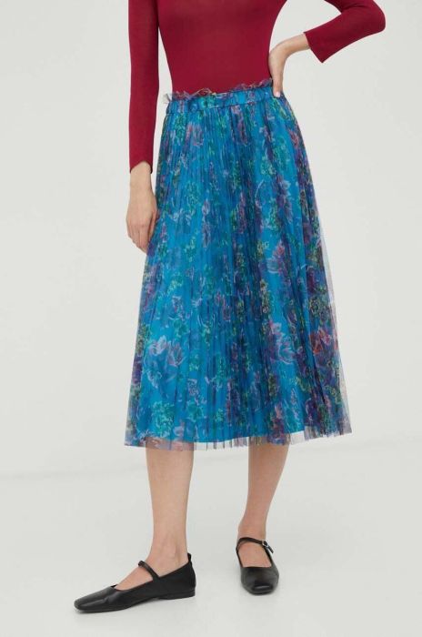 Спідниця MAX&Co. midi розкльошена колір блакитний
