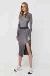 Спідниця Patrizia Pepe колір сірий midi пряма
