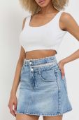 Джинсова спідниця Miss Sixty mini пряма колір блакитний (3328103)