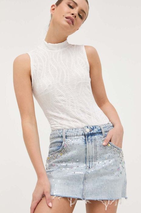 Джинсова спідниця Miss Sixty mini пряма колір блакитний (3330251)