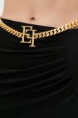 Спідниця Elisabetta Franchi колір чорний maxi пряма