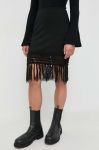Спідниця Twinset колір чорний mini олівець (3474399)