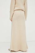 Вовняна спідниця Herskind колір бежевий maxi пряма