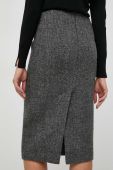 Вовняна спідниця Weekend Max Mara колір сірий midi олівець (3598380)