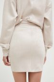 Спідниця Guess колір бежевий mini олівець (3598389)