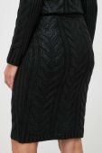 Спідниця з домішкою вовни Guess колір чорний mini олівець