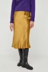 Спідниця Max Mara Leisure колір жовтий midi розкльошена