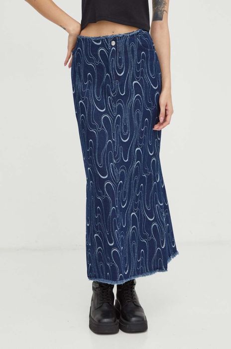 Бавовняна спідниця R?sum? колір синій maxi пряма