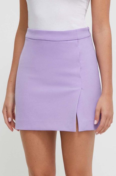 Спідниця United Colors of Benetton колір фіолетовий mini розкльошена