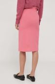 Спідниця United Colors of Benetton колір рожевий midi олівець