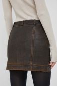 Спідниця Sisley колір коричневий mini пряма (3551084)