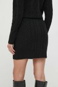 Вовняна спідниця Sisley колір чорний mini олівець