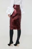 Спідниця Patrizia Pepe колір бордовий midi олівець