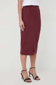 Спідниця з домішкою вовни Patrizia Pepe колір бордовий midi олівець