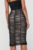 Спідниця Twinset колір чорний midi олівець