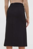 Спідниця Twinset колір чорний midi пряма (3588676)