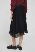 Спідниця Dkny колір чорний midi розкльошена (3471191)