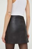 Шкіряна спідниця The Kooples колір чорний mini пряма